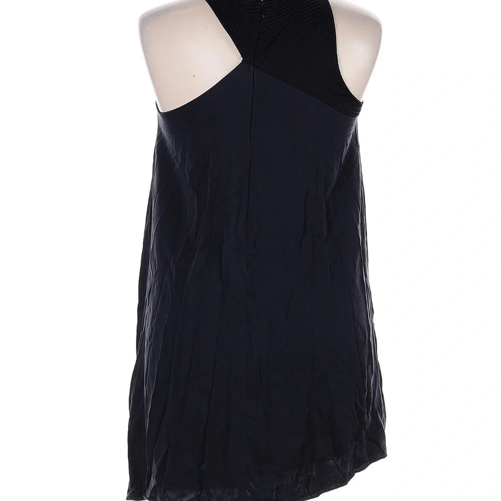 Anthropologie Mixed Up Mini Dress black size 14 100% viscose women’s - Picture 3 of 5